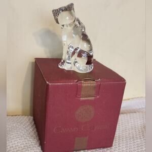 Vintage Irish Cavan Crystal Cat 3.5 in